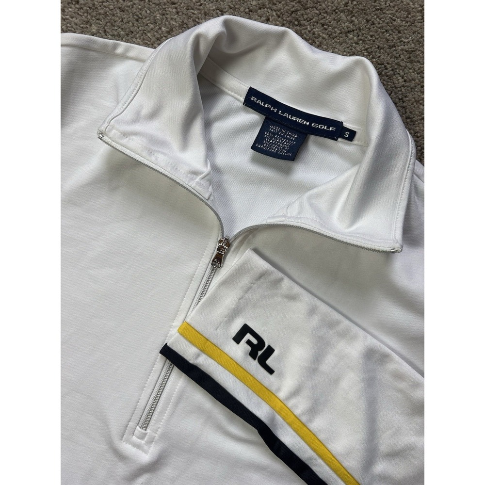 Ralph Lauren Golf Womens Small White Long Sleeveβ 1/2 Zip Pullover White Solid